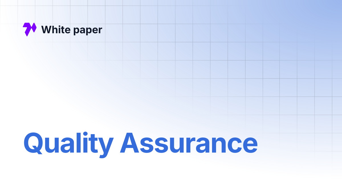 Quality Assurance | White paper